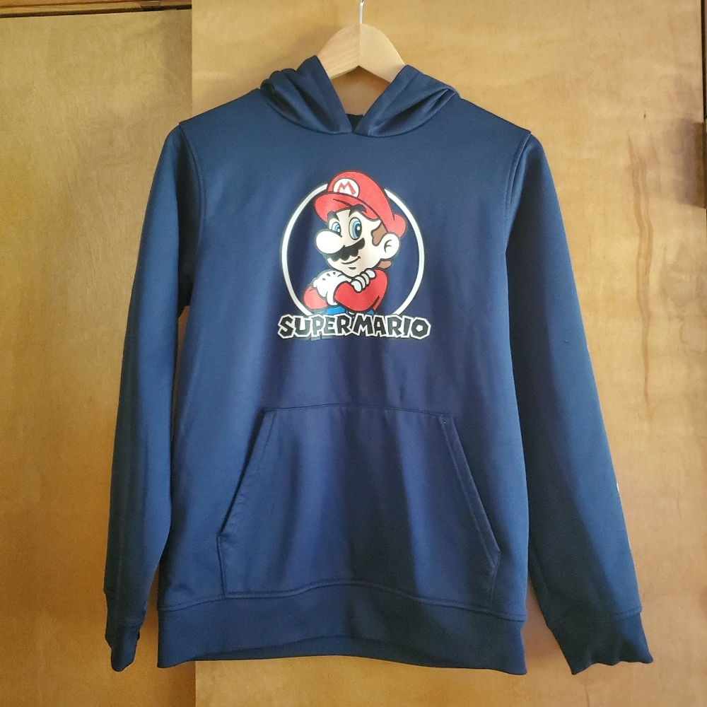 2019 MarioKart Blue Hooded Sweatshirt Hoodie